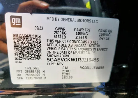 2024 Buick Enclave Avenir from USA, damaged, VIN 5GAEVCKW1RJ116455